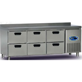 Resim Dampak Tezgah Tipi 6 Çekmeceli Buzdolabı 135 Litre 304 Çelik 