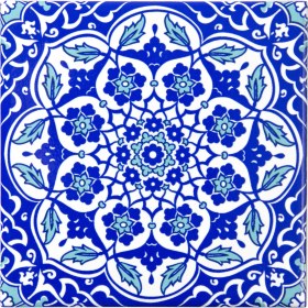 Resim Can Seramik 10*10 cm Cç-84 Kütahya Çini Karo ( 5'li 1 Paket ) 