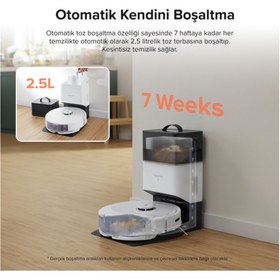 Resim Roborock Çöp Istasyonlu Akıllı Robot Süpürge Beyaz 