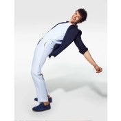 Resim Eccles Süet Deri Mavi Erkek Oxford Ayakkabı 