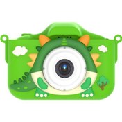 Resim Lemestar X12s Kedi Kamerası: Kartoon Ejderha Desenli, Fotoğraf-video-oyun Multifonksiyonel Çocuk Kamerası, 32g Hafıza Kartı+okuyucu Dahil, Yeşil 