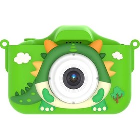 Resim Lemestar X12s Kedi Kamerası: Kartoon Ejderha Desenli, Fotoğraf-video-oyun Multifonksiyonel Çocuk Kamerası, 32g Hafıza Kartı+okuyucu Dahil, Yeşil 