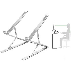 Resim Butu Katlanabilir Ayarlanabilir Dizüstü Bilgisayar Standı Alüminyum Alaşımlı Masaüstü Dizüstü Isı Dağılımı Tutucu Braketi 