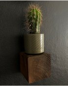 Resim O&Awood Dekoratif 3'Lü Kütük Retro Duvar Rafı, 3'Lü Küp Vintage Doğal Ahş (497958862) 