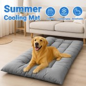 Resim Ekstra Büyük Yaz Serinletici Mat Köpek Koltuk Yatağı | Ultra-Yumuşak, 8 Bölmeli, Ekstra Büyük Peluş Köpek Koltuk Yatağı | Kaymaz Tabanlı Kalın Polyester Evcil Hayvan Matı | Küçükten Büyüğe Köpeklere ve Kedilere Uygun Rahat Dikdörtgen Koltuk 