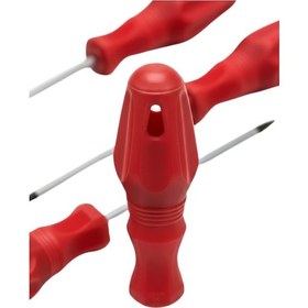 Resim Tek Düz Ve Yıldız Başlıklı 7li Tornavida Seti Ergonomik Tutma Najmaddin 