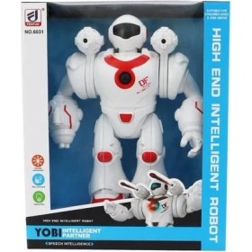 Resim MEGA Füze Atan Sesli ve Işıklı Robot Kırmızı-Beyaz 