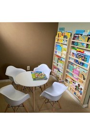 Resim MrtAhşap Montessori Geniş Model Kare Çıtalı Kitaplık 70 Cm 