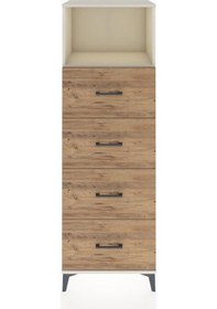 Resim Hyperion Dolap Tek Raflı 4 Çekmeceli 60x44x182 Aytaşı-çam Aytaşı 