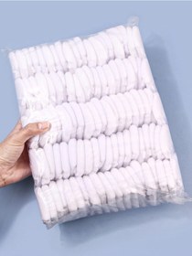 Resim 100 Adet Üçgen Toz Puf Pudra Sıvı Kozmetik Yumuşak Peluş Toz Puf Makyaj Whıte 