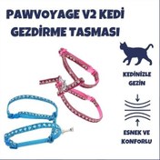 Resim PawVoyage v2 Parlak Kedi Gezdirme Göğüs Tasması 