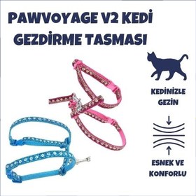 Resim PawVoyage v2 Parlak Kedi Gezdirme Göğüs Tasması 