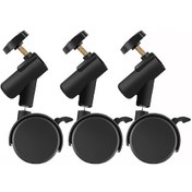 Resim Hombey Fotoğraf Işık Sandalyesi Tekerlekleri, 16mm Çap Uyumlu, 360 Döner, Kilitlebilir, 3'lü Paket - Abs Ve Metal Malzeme İle Dayanıklı 