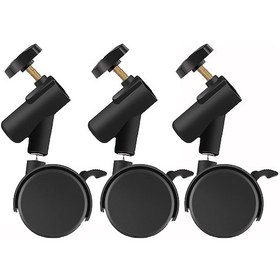 Resim Hombey Fotoğraf Işık Sandalyesi Tekerlekleri, 16mm Çap Uyumlu, 360 Döner, Kilitlebilir, 3'lü Paket - Abs Ve Metal Malzeme İle Dayanıklı 