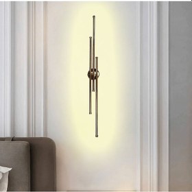 Resim Mimarled Üçlü Çubuk Led Aplik Aydınlatma 94 Cm Gün Işığı Altın 