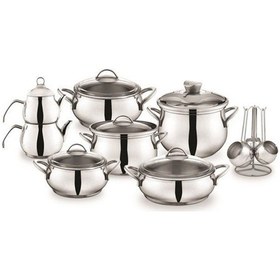 Resim Schafer Alia 18 Parça Çelik Çeyiz Seti Gümüş 
