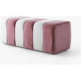 Resim Premium Büyük Yarmalı Yatak Ucu Bench & Makyaj Masası Pufu Modern, Şık & Dekoratif Pembe Pembe 