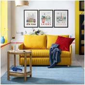 Resim IKEA 2'li yataklı kanepe sarı, 119 cm kolayca yatağa dönüşür aynı hızla tekrar kanepeye dönüşür 