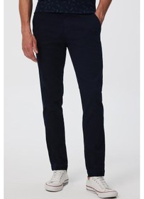 Resim Robert 1 Erkek Dokuma Pantolon Koyu Lacivert-16782 Koyu Lacivert 