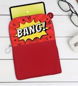 Resim Bk Gift Gift Pop Art Tasarımlı Taşınabilir Koruyucu Tablet Kılıfı & Organizer Çanta - Kırmızı-13 