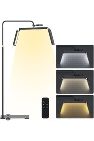 Resim EN SİGA Beauty Kirpik Dövme için 36 İnç Yarım Ay Lamba Ayarlanabilir Parlaklık ve Yükseklik Soğuk Sıcak LED 