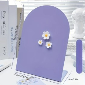 Resim Gateesat Beyaz 3 Çiçek Mıknatıslı Not Panosu Masüstü Organizer 