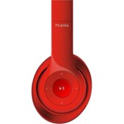 Resim Piranha 2102 Kablolu Mikrofonlu Kulak Üstü Kulaklık Kırmızı 