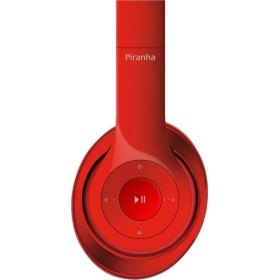 Resim Piranha 2102 Kablolu Mikrofonlu Kulak Üstü Kulaklık Kırmızı 