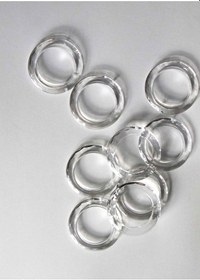 Resim Perde Halkası Avize Kol Taş Askısı Halka Dekor SEFFAF CAM 