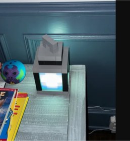 Resim mse store Minecraft temalı mavi gece lambası -Figür yuvası 