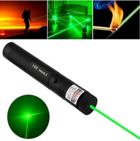 Resim Green Laser Pointer Şarjlı Güçlü Yeşil Lazer Metal Kasa 