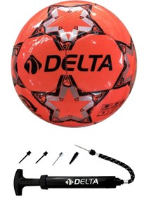 Resim Delta Stapler 5 Numara Dikişli Futbol Topu + Top Pompası 