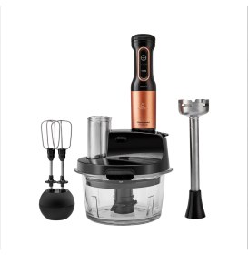 Resim Karaca 6 Bıçaklı Cam Mutfak Robotu Uzun Blender Ayaklı 2500W Turbolu Güçlü Motor, Çırpma, Dilimleme, Doğrama, Blender, Karıştırma, Onerous Mutfak Tartısı Hediye 