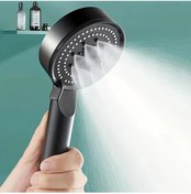 Resim Tongdashop Siyah 5 Modlu Yüksek Basınçlı Duş Başlığı Duş Aparatı Banyo Aksesuarı 