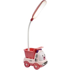 Resim Sensoria Sevimli Kamyon Tasarımlı Masa Lambası Çocuk Odası Gece Lambası 2 Kademeli Usb Şarj 