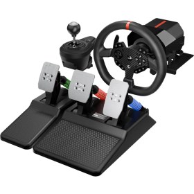Resim RAMPAGE ROWDY, V997 ONLY, USB/PC, 3mt Kablolu, Direksiyon, Pedal, Vites, Titreşimli, Gaming Oyuncu Direksiyonu 
