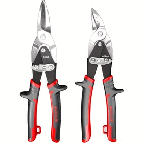 Resim AIRAJ 25.4cm Ağır Hizmet Tipi Havacılık Makası - Çok Yönlü Metal Levha Kesicileri, Ergonomik Tutuş, Endüstriyel Kullanım için Krom Vanadyum Çelik 