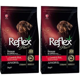 Resim Reflex Plus Kuzulu Pirinçli Yavru Köpek Maması 2 x 3 KG 