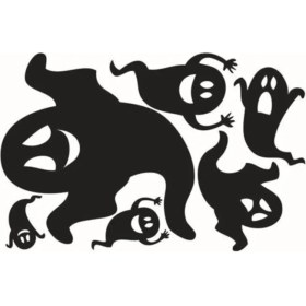 Resim Sevimli Hayaletler Çocuk ve Bebek Odası Duvar Dekor Sticker 57 x 37 cm 