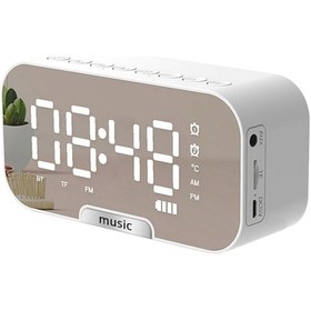 Resim Geeksen Bluetooth Hoparlör Bt Hoparlör Ve Fm Radyo Ve Sıcaklık Göstergeli Dijital Aynalı 