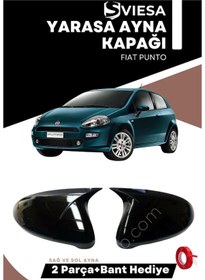 Resim Fiat Punto 2012-2018 Uyumlu Batman Yarasa Ayna Kapağı Piano Black 