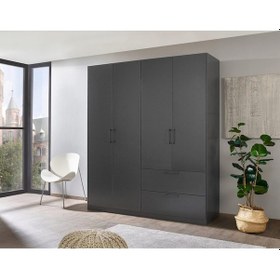 Resim Araz Giyinme Dolabı - Çok Amaçlı Dolap - Gardırop 180 Cm-4 Kapaklı-2 Çekmeceli 