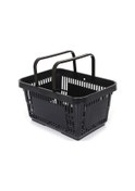 Resim 22 Lt Plastik Alışveriş Sepeti - Market El Sepeti Siyah 