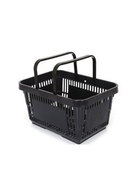 Resim 22 Lt Plastik Alışveriş Sepeti - Market El Sepeti Siyah 