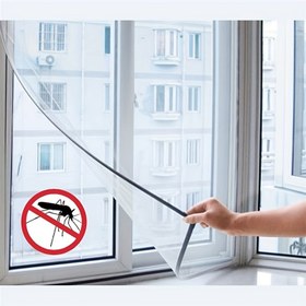 Resim 1 Set DIY Kendinden yapışkanlı Pencere Ekranı Ağ Perdesi, Anti-sivrisinek Kesilebilir Pencere Ekranı saç tokası ve Yapışkan Bant ile, Birden Fazla Pencereye Uygun, Ev İyileştirme 