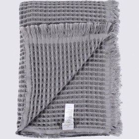 Resim Ecocotton Seren Çift Kişilik Pike Örtüsü Antrasit 220x240cm 