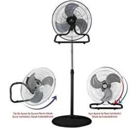 Resim Rubenis RBS20 Premium Pro Ayaklı Vantilatör 130 W Güçlü Metal Yapı Uzun Süreli Kullanım için 