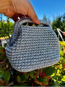 Resim UNİCORNS Metalik Gri Clutch, Mini Boy Clutch, Saplı Clutch, Burslu Clutch, Gümüş Renk Clutch 