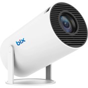Resim Bix Vega Android Projeksiyon Cihazı HD 1280×720 4K Desteği 170 ANSI Lümen Wifi Bluetooth Mini Akıllı Projektör 