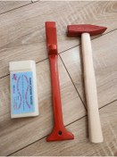 Resim Emek Yapı Laminant Parke Orta Döşeme Çakma Takozu 2cm*15cm Çektirme Demiri 3cm*32cm 500gr Çekiç 